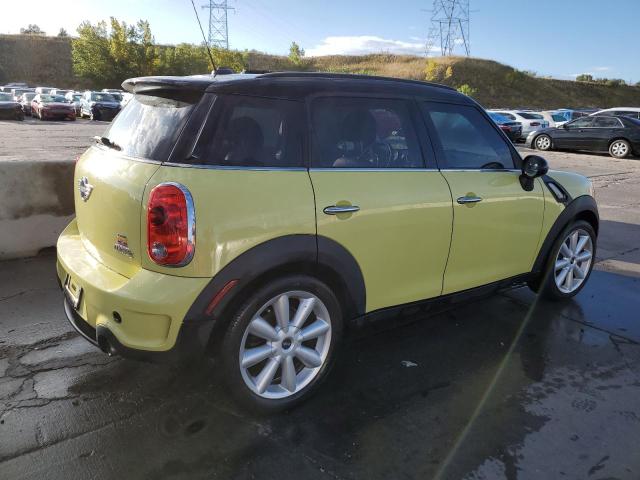 WMWZC3C54BWM25533 - 2011 MINI COOPER S COUNTRYMAN YELLOW photo 3