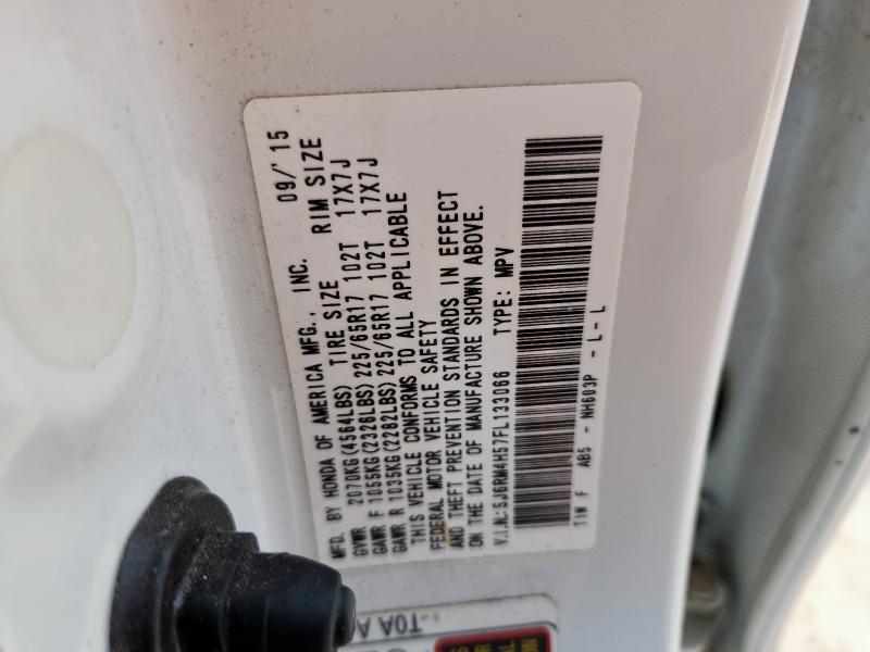 5J6RM4H57FL133066 - 2015 HONDA CR-V EX 白色 照片 13