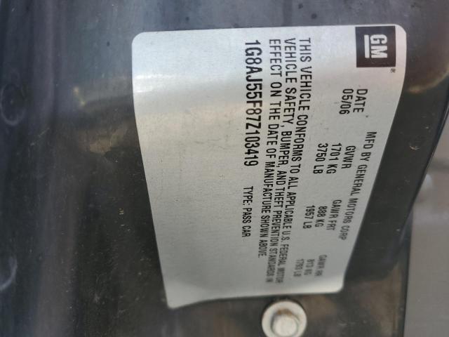 1G8AJ55F87Z103419 - 2007 SATURN ION LEVEL 2 灰色 照片 12