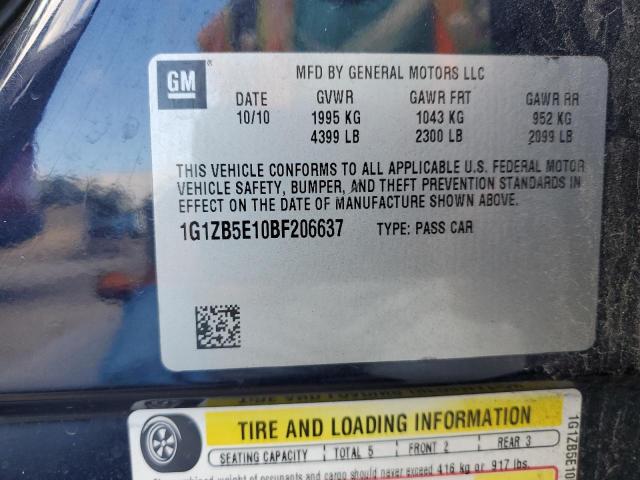 1G1ZB5E10BF206637 - 2011 CHEVROLET MALIBU LS BLUE photo 12