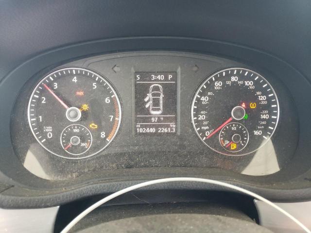 1VWBP7A33DC014191 - 2013 VOLKSWAGEN PASSAT SE BLACK photo 9