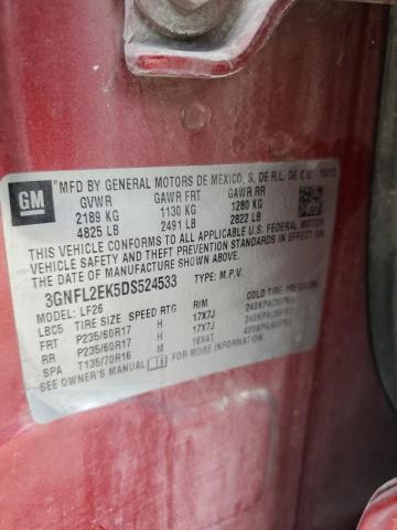 3GNFL2EK5DS524533 - 2013 CHEVROLET CAPTIVA LS 红色 照片 13
