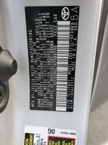 5YFBURHE7KP888790 - 2019 TOYOTA COROLLA L SILVER photo 13