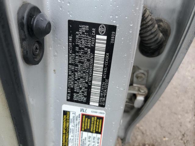 4T1BE46K09U268767 - 2009 TOYOTA CAMRY BASE SILVER photo 12
