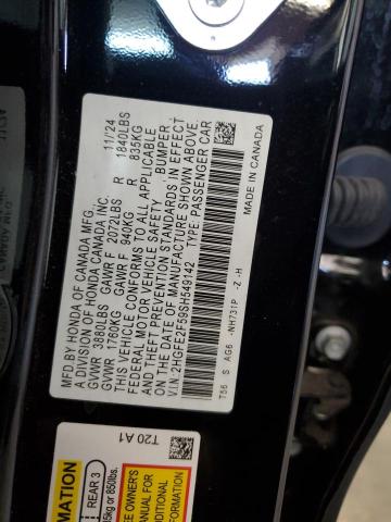 2HGFE2F59SH549142 - 2025 HONDA CIVIC SPORT Qara foto 12