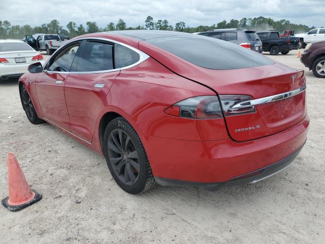 5YJSA1CG8DFP23039 - 2013 TESLA MODEL S RED photo 2