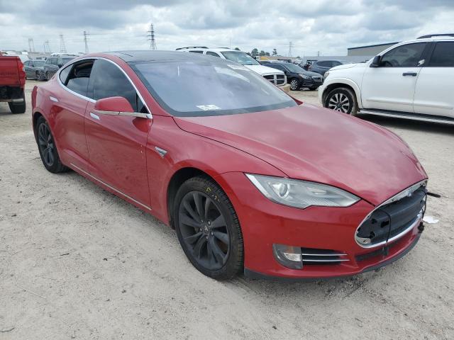 5YJSA1CG8DFP23039 - 2013 TESLA MODEL S RED photo 4