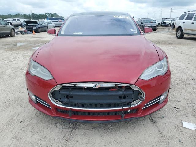 5YJSA1CG8DFP23039 - 2013 TESLA MODEL S RED photo 5