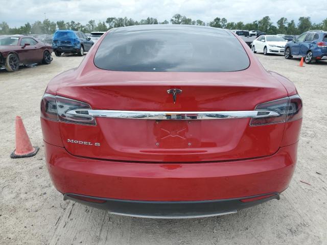 5YJSA1CG8DFP23039 - 2013 TESLA MODEL S RED photo 6
