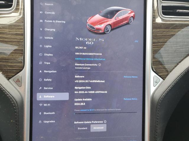 5YJSA1CG8DFP23039 - 2013 TESLA MODEL S RED photo 9