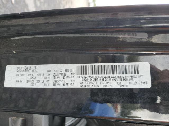3C6TRVDD8GE111367 - 2016 RAM PROMASTER 2500 HIGH შავი ფოტო 13