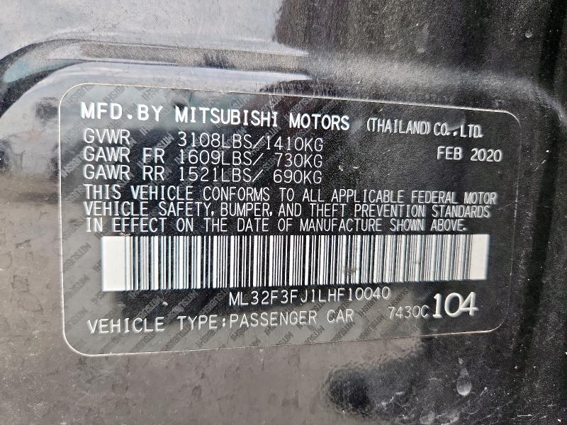 ML32F3FJ1LHF10040 - 2020 MITSUBISHI MIRAGE G4 ES 黑色 照片 13