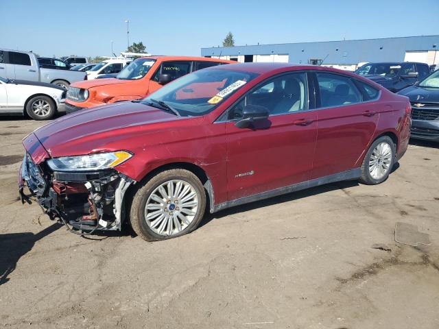 3FA6P0UU2ER267513 - 2014 FORD FUSION S HYBRID RED photo 1