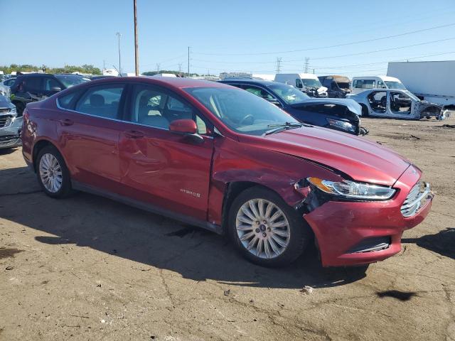 3FA6P0UU2ER267513 - 2014 FORD FUSION S HYBRID RED photo 4