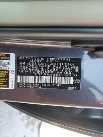 4T1BF3EK6AU018348 - 2010 TOYOTA CAMRY BASE GRAY photo 12