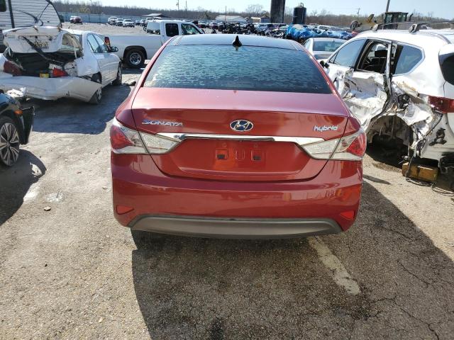 KMHEC4A49BA012842 - 2011 HYUNDAI SONATA HYBRID RED photo 6