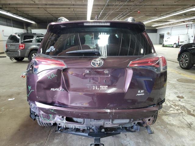 2T3BFREV9JW832742 - 2018 TOYOTA RAV4 LE PURPLE photo 6