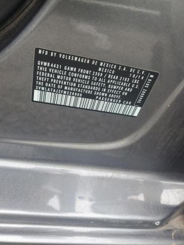 3VWLA7AJ2FM226909 - 2015 VOLKSWAGEN JETTA TDI GRAY photo 12