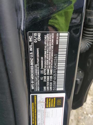 55SWF4KB7FU040261 - 2015 MERCEDES-BENZ C 300 4MATIC BLACK photo 12