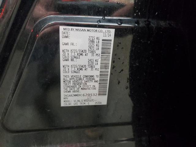 5N1AR2MM0FC620532 - 2015 NISSAN PATHFINDER S 黑色 照片 13