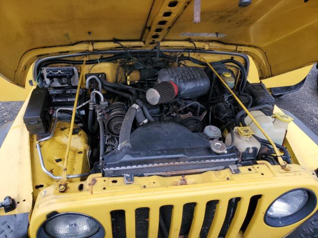 1J4FA29P91P342374 - 2001 JEEP WRANGLER / SE YELLOW photo 11