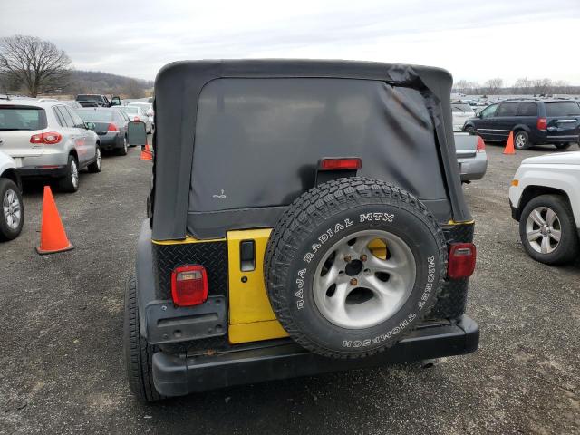 1J4FA29P91P342374 - 2001 JEEP WRANGLER / SE YELLOW photo 6