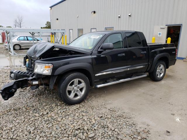 1D7HW58N28S624273 - 2008 DODGE DAKOTA QUAD LARAMIE BLACK photo 1