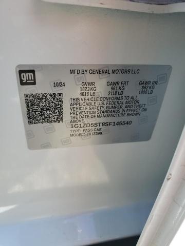 1G1ZD5ST8SF145540 - 2025 CHEVROLET MALIBU LT WHITE photo 12