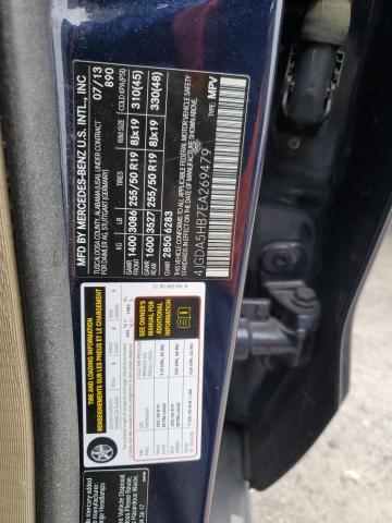 4JGDA5HB7EA269479 - 2014 MERCEDES-BENZ ML 350 4MATIC BLUE photo 14