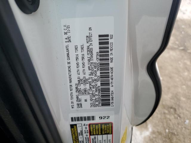 3TYRX5GN1NT040078 - 2022 TOYOTA TACOMA ACCESS CAB Blanc photo 12
