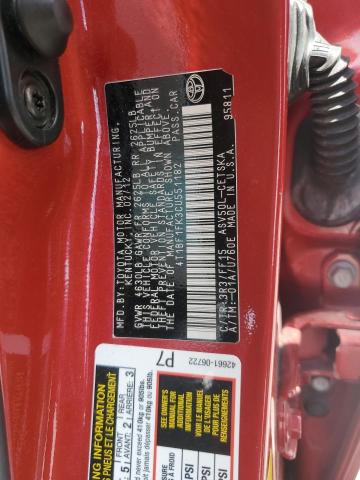 4T1BF1FK3CU551182 - 2012 TOYOTA CAMRY BASE RED photo 13