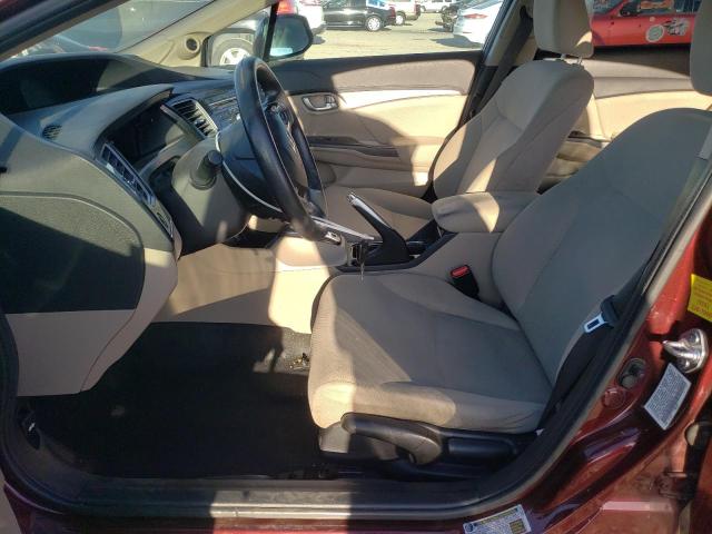 19XFB2F83DE236135 - 2013 HONDA CIVIC EX 勃艮第红 照片 7