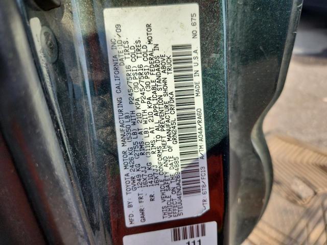 5TEUU4EN0AZ694885 - 2010 TOYOTA TACOMA ACCESS CAB Կանաչ լուսանկար 12