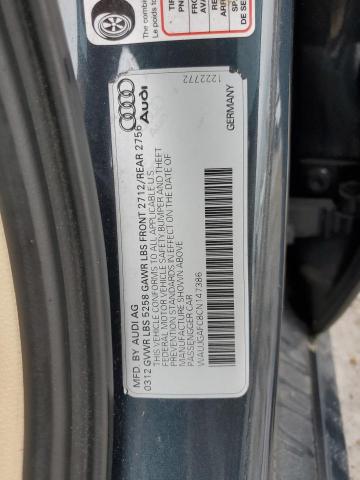 WAUJGAFC8CN147386 - 2012 AUDI A6 PRESTIGE ნაცრისფერი ფოტო 12