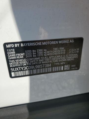 5UXTY3C09L9B57384 - 2020 BMW X3 SDRIVE30I WHITE photo 13
