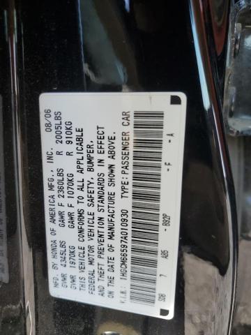 1HGCM66597A010930 - 2007 HONDA ACCORD EX BLACK photo 12