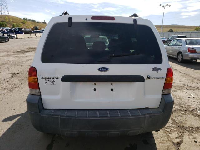 1FMCU59HX7KB33589 - 2007 FORD ESCAPE HEV WHITE photo 6