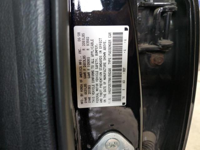 1HGCP25778A156246 - 2008 HONDA ACCORD EX BLACK photo 12