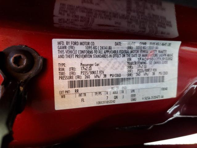 1FADP5BU2DL513352 - 2013 FORD C-MAX SEL RED photo 13