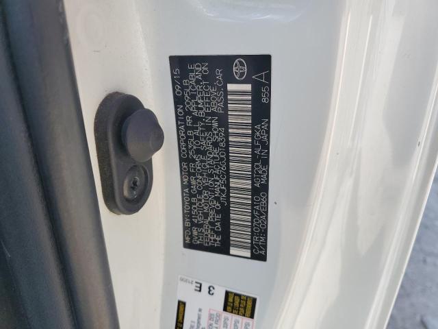 JTKJF5C76GJ018394 - 2016 TOYOTA SCION TC WHITE photo 12