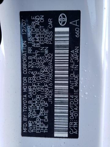 JTKDE167X80269432 - 2008 TOYOTA SCION TC Ağ foto 12