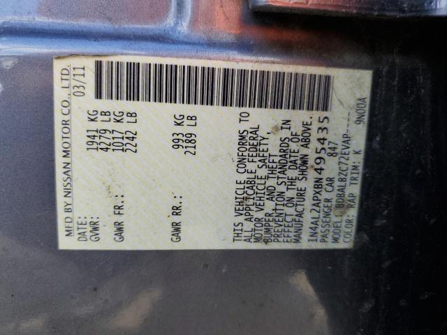 1N4AL2APXBN495435 - 2011 NISSAN ALTIMA BASE 灰色 照片 12