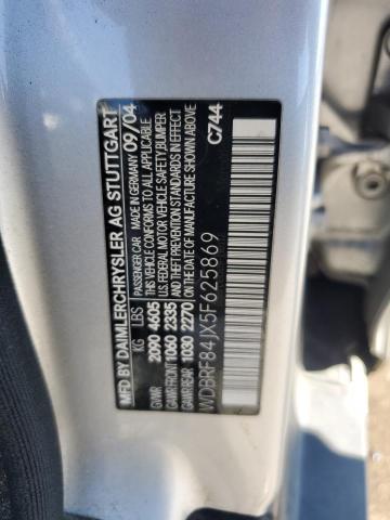 WDBRF84JX5F625869 - 2005 MERCEDES-BENZ C 320 4MATIC SILVER photo 12