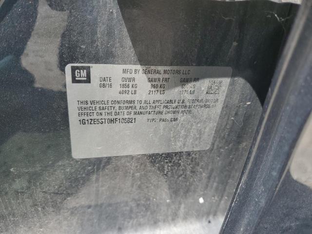1G1ZE5ST0HF106821 - 2017 CHEVROLET MALIBU LT GRAY photo 12