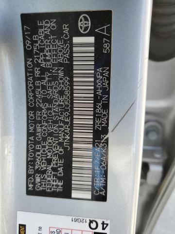 JTNKARJE9JJ558599 - 2018 TOYOTA COROLLA IM ვერცხლისფერი ფოტო 13