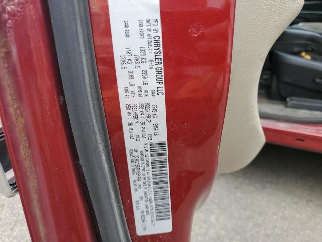 2C4RC1BG3FR534204 - 2015 CHRYSLER TOWN & COU TOURING BURGUNDY photo 13