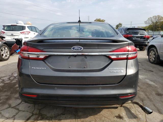 3FA6P0RU8JR102911 - 2018 FORD FUSION TITANIUM/PLATINUM HEV GRAY photo 6