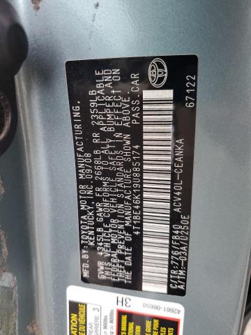4T1BE46K19U885174 - 2009 TOYOTA CAMRY BASE 蓝色 照片 12