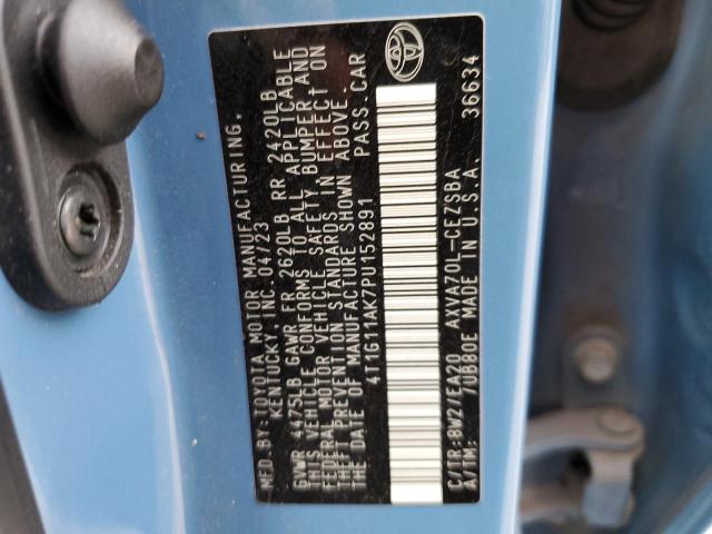 4T1G11AK7PU152891 - 2023 TOYOTA CAMRY SE NIGHT SHADE BLUE photo 12