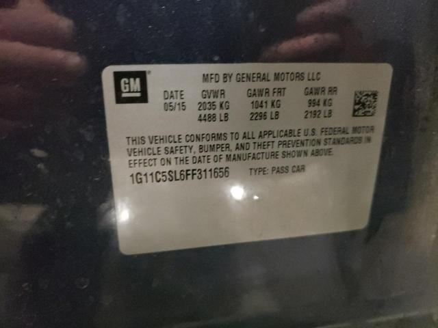 1G11C5SL6FF311656 - 2015 CHEVROLET MALIBU 1LT BLUE photo 12